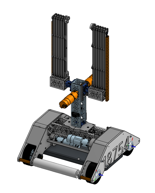 Early CAD layout of the GNCE robot