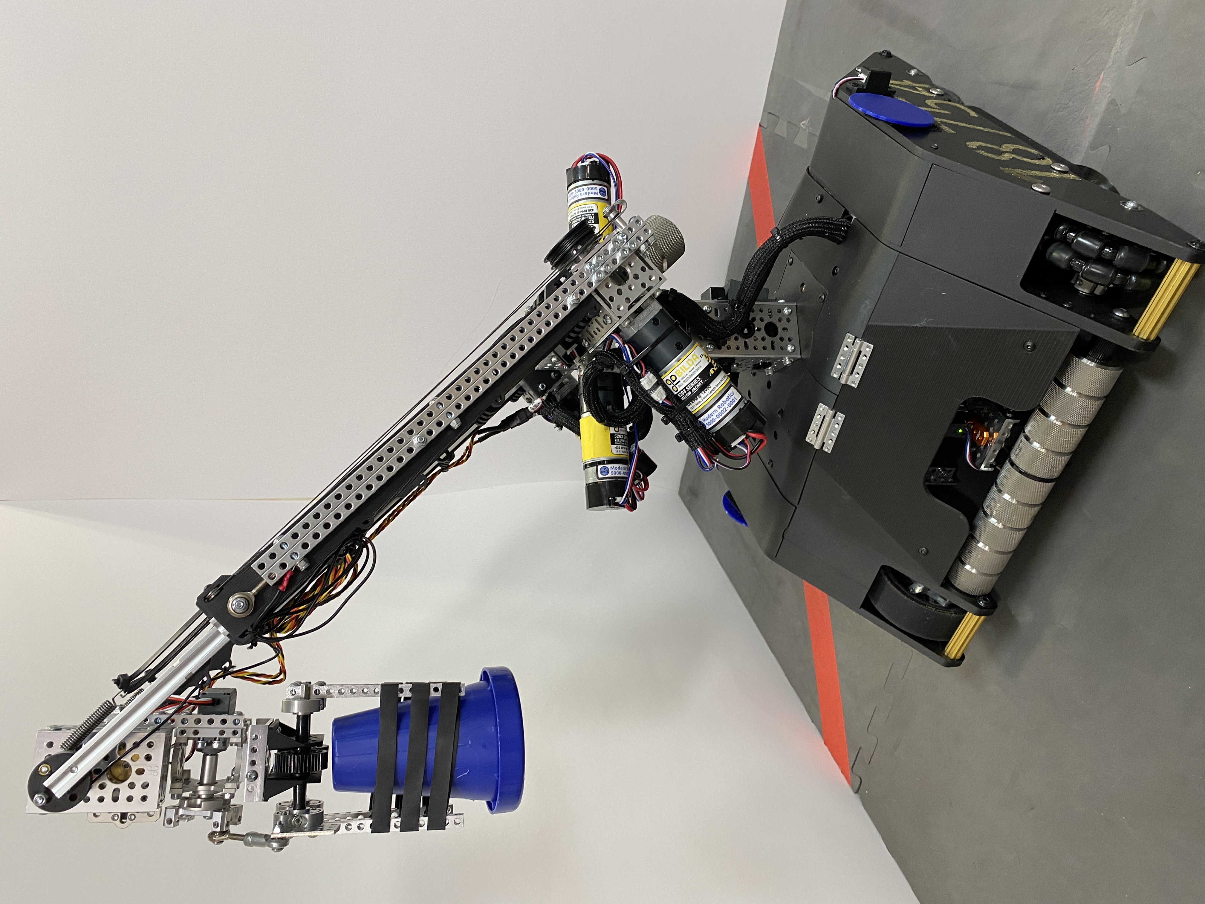 Linear slides and arm assembly detail